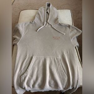 Marsh Wear Beige Hoodie with Front Pocket mens size Medium